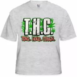 Bewild Pothead & Stoner Tees - THC Toke Hold Cough T-Shirt