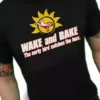 Bewild Cool Funny & Offensive Pothead & Stoner Tees - Wake & Bake T-Shirt
