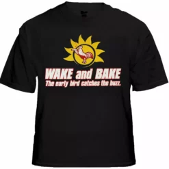 Bewild Cool Funny & Offensive Pothead & Stoner Tees - Wake & Bake T-Shirt