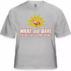 Bewild Cool Funny & Offensive Pothead & Stoner Tees - Wake & Bake T-Shirt