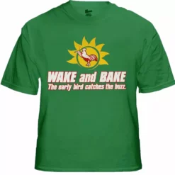 Bewild Cool Funny & Offensive Pothead & Stoner Tees - Wake & Bake T-Shirt