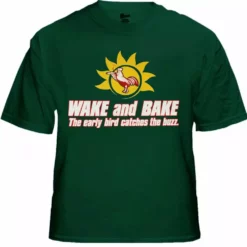 Bewild Cool Funny & Offensive Pothead & Stoner Tees - Wake & Bake T-Shirt