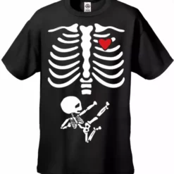 Bewild Halloween Prints Pregnant Ninja Skeleton Men's T-Shirt