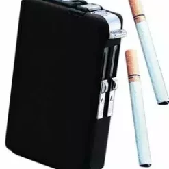 Bewild Lighters Premium Dual Compartment Automatic Cigarette Dispenser With Lighter