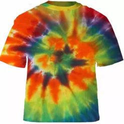 Bewild Tie Dye Tops Premium Hand Made Tie Dye T-Shirts - Rainbow Swirl