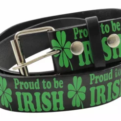 Bewild Proud To Be Irish Black Leather Belt Accessories