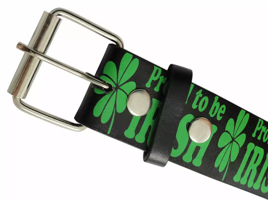Bewild Proud To Be Irish Black Leather Belt Accessories 6 Bewild Proud To Be Irish Black Leather Belt Accessories