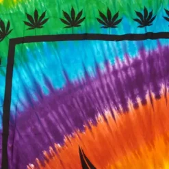 Bewild Psychedelic Pot Leaf Tie Dye Tapestry