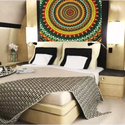 Bewild Tapestries Psychedelic Pot Leaf Wall Tapestry And Bed Spread