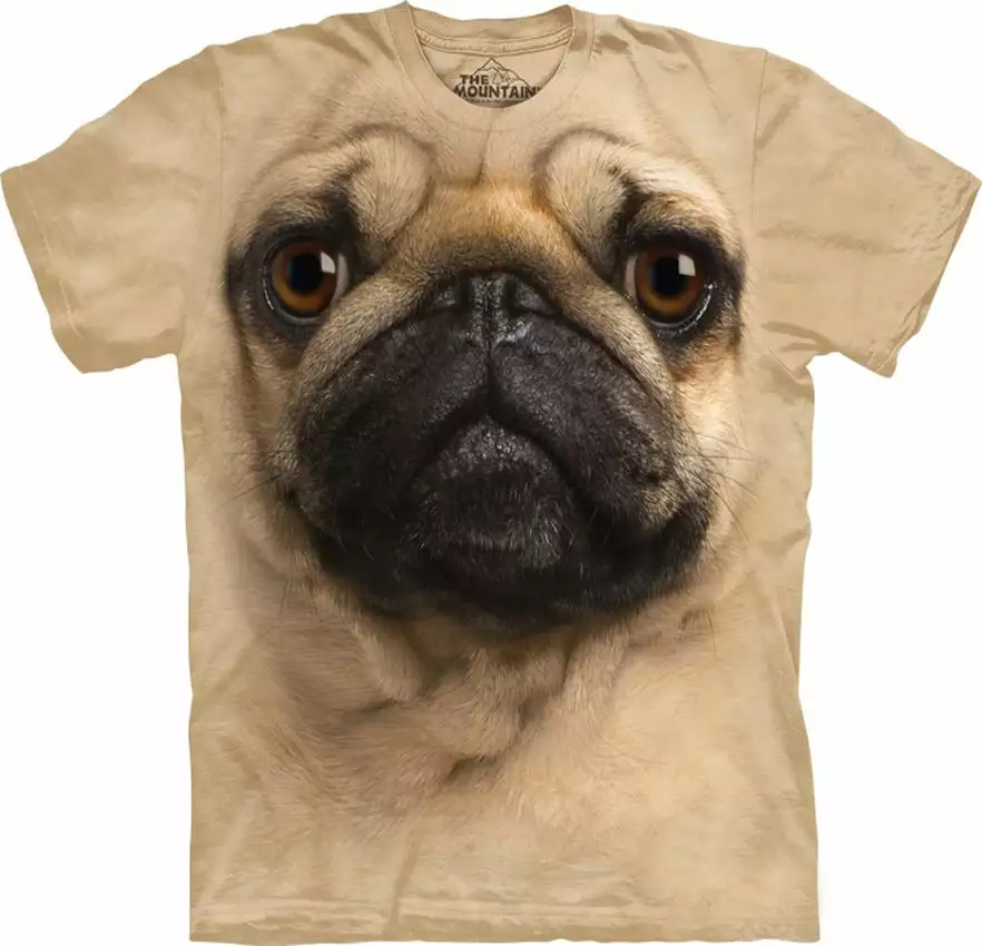 Bewild The Mountain Apparel Pug Big Face Men's T-Shirt 3 Bewild The Mountain Apparel Pug Big Face Men's T-Shirt