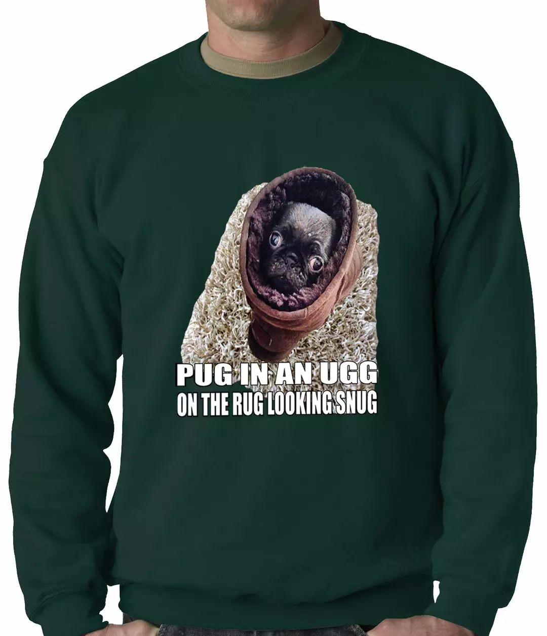 Bewild Pug In An Ugg On A Rug Looking Snug Adult Crewneck Cool Funny & Offensive 5 Bewild Pug In An Ugg On A Rug Looking Snug Adult Crewneck Cool Funny & Offensive