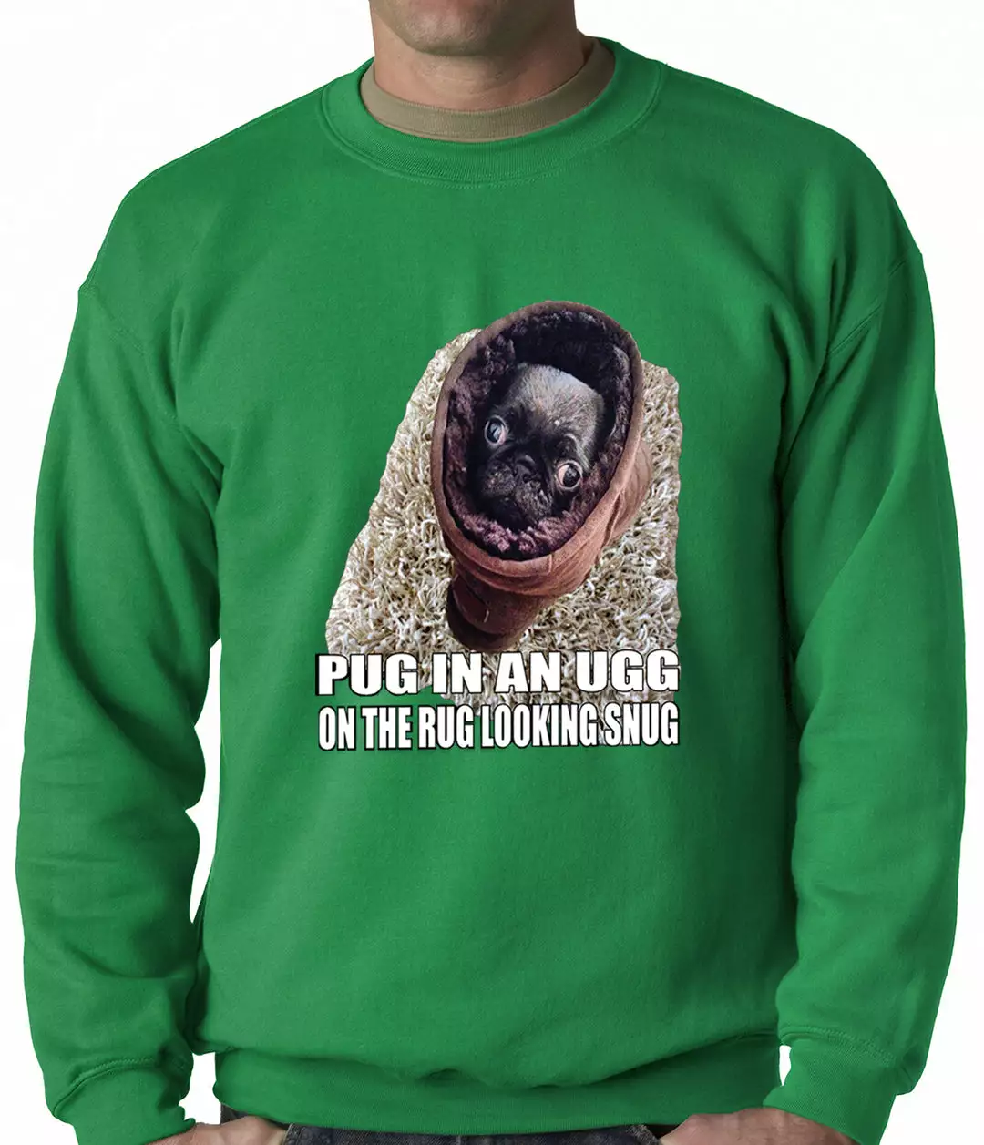 Bewild Pug In An Ugg On A Rug Looking Snug Adult Crewneck Cool Funny & Offensive 7 Bewild Pug In An Ugg On A Rug Looking Snug Adult Crewneck Cool Funny & Offensive