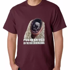 Bewild Pug In An Ugg On A Rug Looking Snug Mens T-shirt Cool Funny & Offensive 20 Bewild Pug In An Ugg On A Rug Looking Snug Mens T-shirt Cool Funny & Offensive