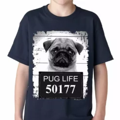 Bewild Cool Funny & Offensive Mug Shot Pug Life Funny Kids T-shirt