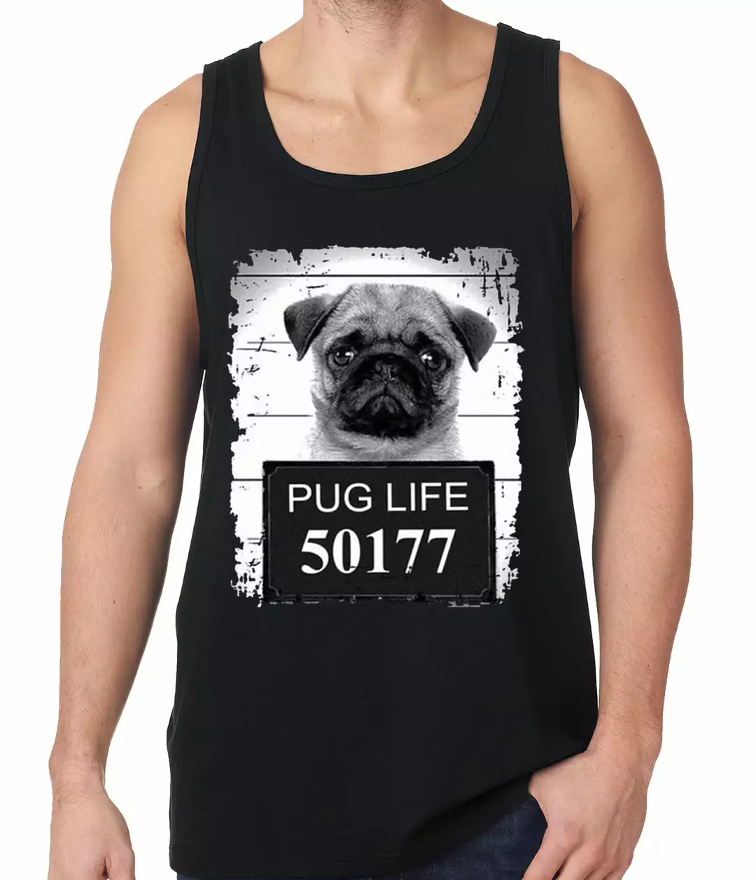 Bewild Mug Shot Pug Life Funny Tank Top 4 Bewild Mug Shot Pug Life Funny Tank Top