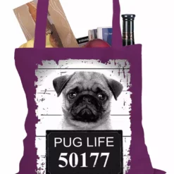 Bewild Mug Shot Pug Life Funny Tote Bag Cool Funny & Offensive