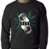 Bewild Pugs And Drugs Pot Leaf Adult Crewneck 1 Bewild Pugs And Drugs Pot Leaf Adult Crewneck