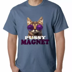 Bewild Pussy Magnet Funny Kitten Mens T-shirt Cool Funny & Offensive