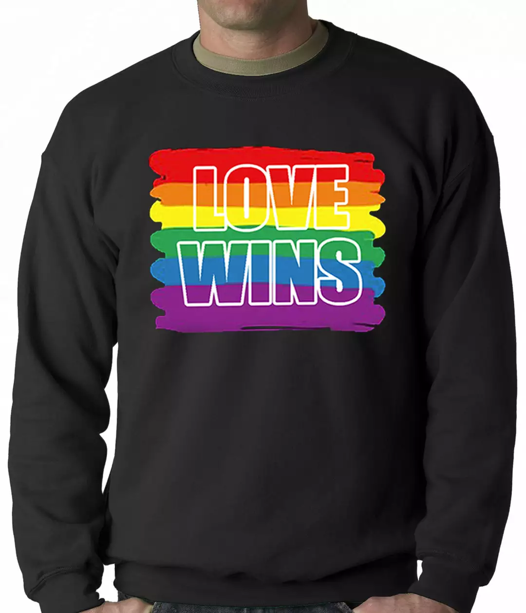 Bewild Rainbow Love Wins Gay Marriage Equality Adult Crewneck 3 Bewild Rainbow Love Wins Gay Marriage Equality Adult Crewneck