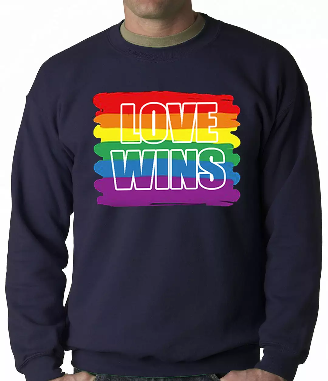 Bewild Rainbow Love Wins Gay Marriage Equality Adult Crewneck 7 Bewild Rainbow Love Wins Gay Marriage Equality Adult Crewneck