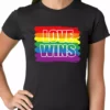 Bewild Rainbow Love Wins Gay Marriage Equality Ladies T-shirt 2 Bewild Rainbow Love Wins Gay Marriage Equality Ladies T-shirt