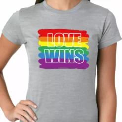 Bewild Rainbow Love Wins Gay Marriage Equality Ladies T-shirt