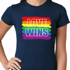 Bewild Rainbow Love Wins Gay Marriage Equality Ladies T-shirt