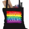 Bewild Rainbow Love Wins Gay Marriage Equality Tote Bag Positive Reinforcement