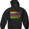 Bewild Rainbow Pride American Vintage Flag Adult Hoodie