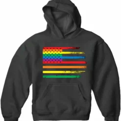 Bewild Rainbow Pride American Vintage Flag Adult Hoodie