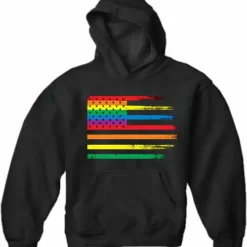 Bewild Rainbow Pride American Vintage Flag Adult Hoodie