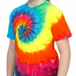Bewild Rainbow Spiral Tie Dye Toddler T-shirt Tie Dye Tops