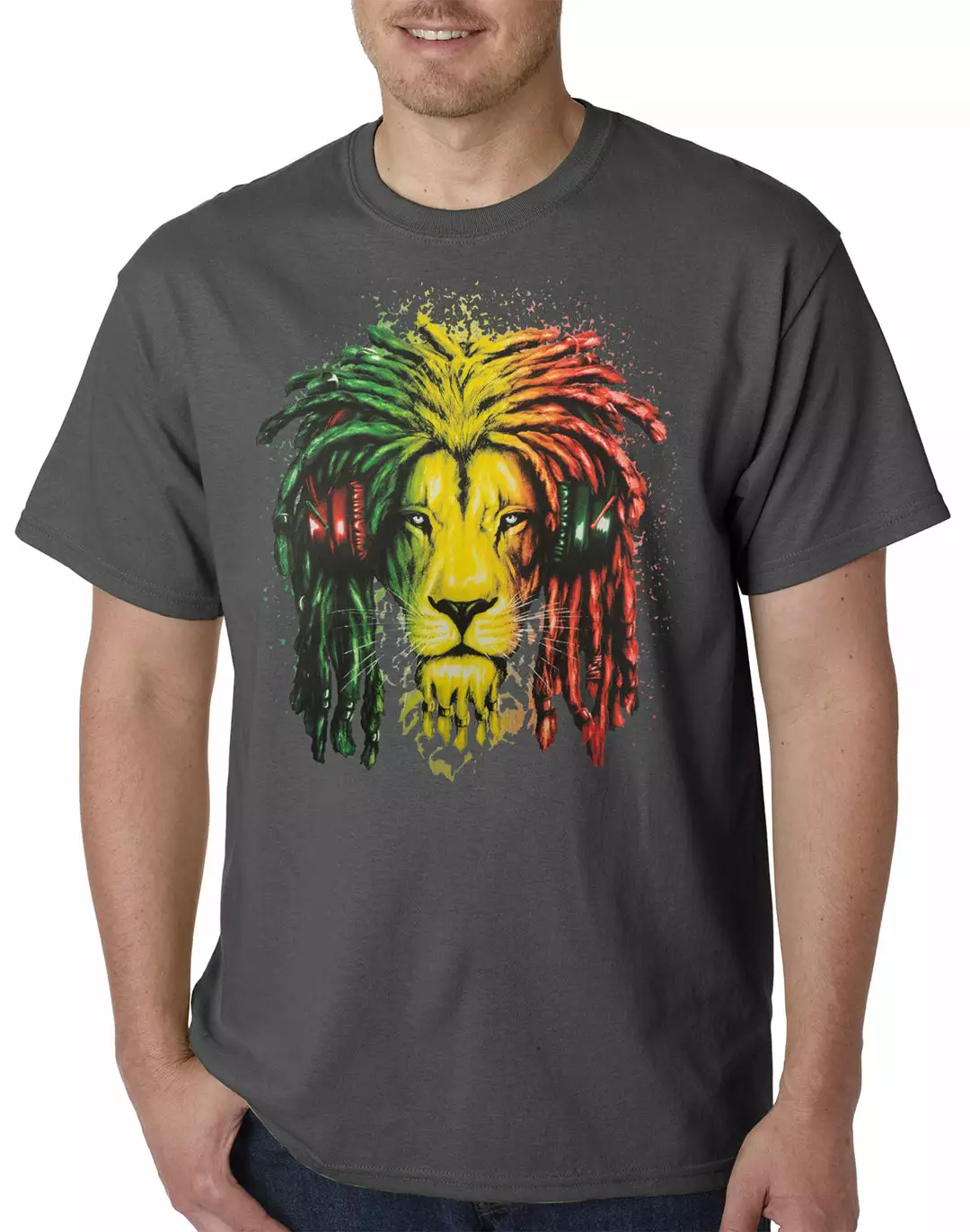 Bewild Cool Funny & Offensive Rasta Colored Lion Mens T-shirt 5 Bewild Cool Funny & Offensive Rasta Colored Lion Mens T-shirt