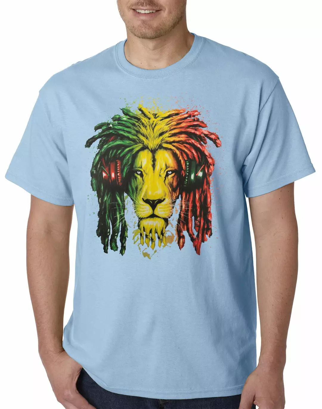 Bewild Cool Funny & Offensive Rasta Colored Lion Mens T-shirt 7 Bewild Cool Funny & Offensive Rasta Colored Lion Mens T-shirt