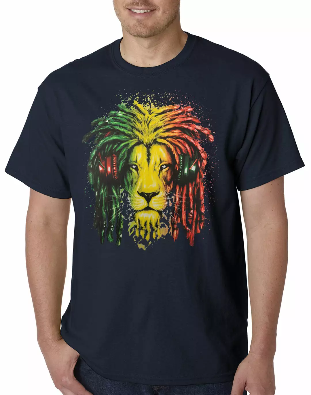 Bewild Cool Funny & Offensive Rasta Colored Lion Mens T-shirt 8 Bewild Cool Funny & Offensive Rasta Colored Lion Mens T-shirt