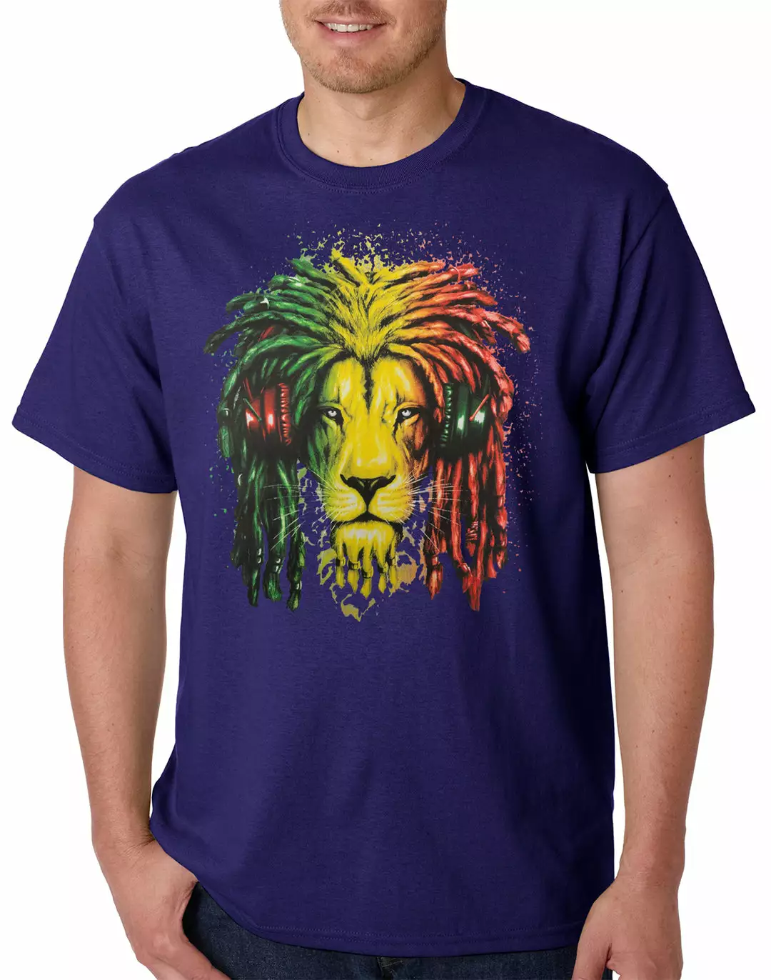 Bewild Cool Funny & Offensive Rasta Colored Lion Mens T-shirt 9 Bewild Cool Funny & Offensive Rasta Colored Lion Mens T-shirt