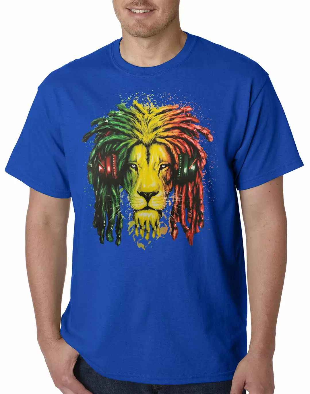 Bewild Cool Funny & Offensive Rasta Colored Lion Mens T-shirt 10 Bewild Cool Funny & Offensive Rasta Colored Lion Mens T-shirt