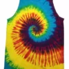 Bewild Tie Dye Tops Reactive Rainbow Spiral Tie Dye Tank Top