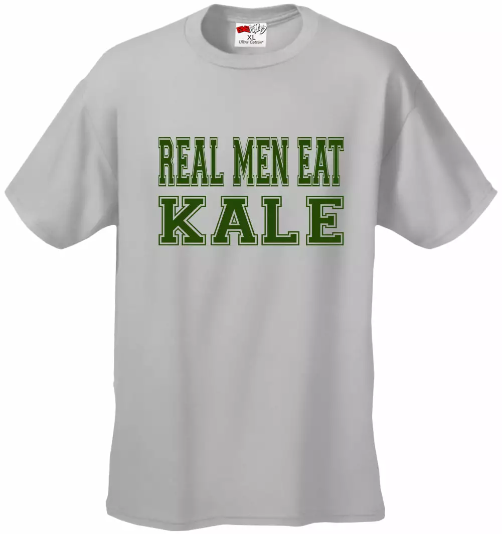 Bewild Real Men Eat Kale Men's T-shirt 5 Bewild Real Men Eat Kale Men's T-shirt