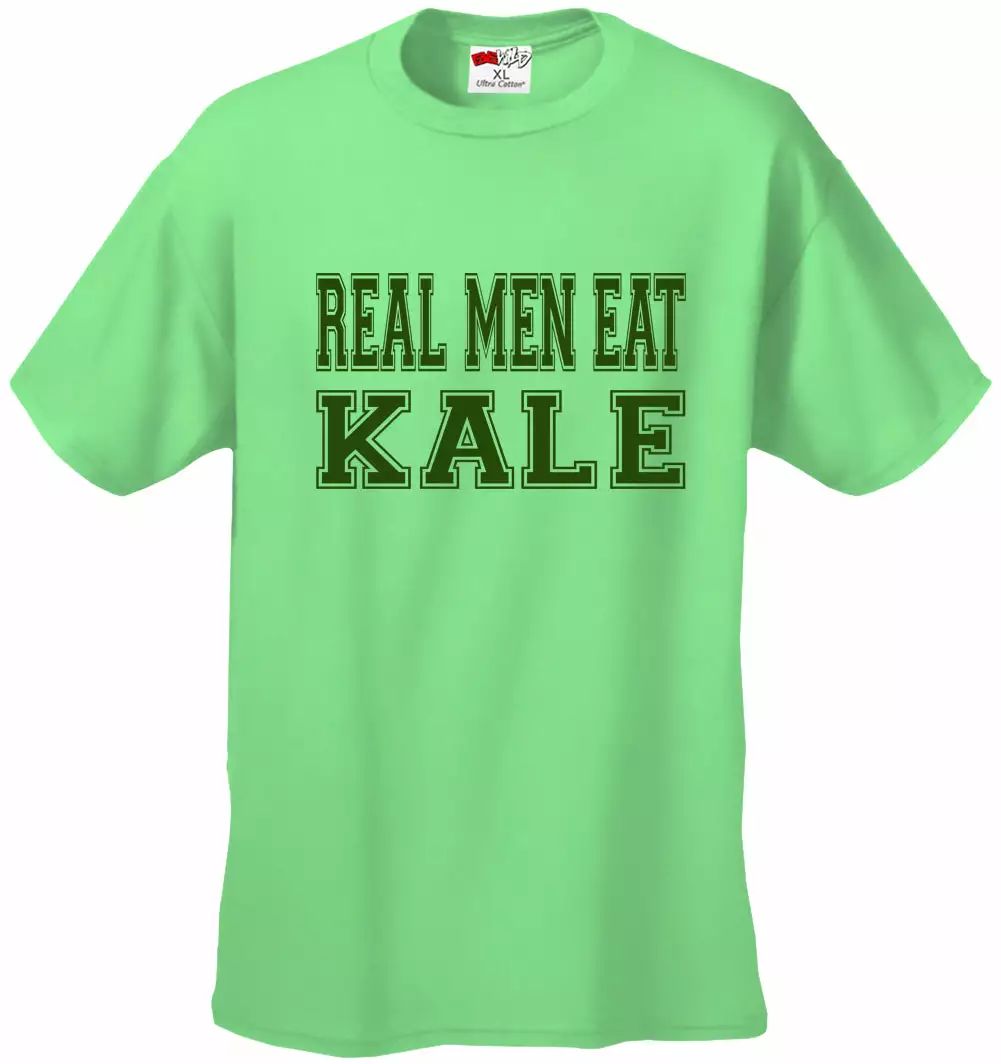 Bewild Real Men Eat Kale Men's T-shirt 8 Bewild Real Men Eat Kale Men's T-shirt