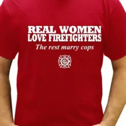 Bewild Real Women Love Firefighters Men's T- Shirt