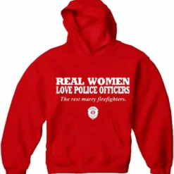 Bewild Real Women Love Police Officers Adult Hoodie Positive Reinforcement