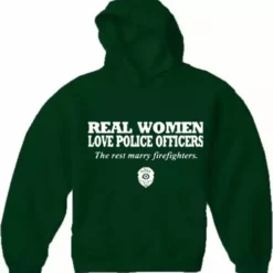 Bewild Real Women Love Police Officers Adult Hoodie Positive Reinforcement