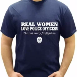 Bewild Positive Reinforcement Real Women Love Police Officers Men's T- Shirt