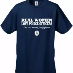Bewild Positive Reinforcement Real Women Love Police Officers Men's T- Shirt