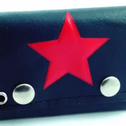 Bewild Red Star Genuine Leather Chain Wallet