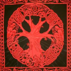 Bewild Red Tie Dye Celtic Tree Tapestry 8 Bewild Red Tie Dye Celtic Tree Tapestry