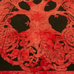 Bewild Red Tie Dye Celtic Tree Tapestry 9 Bewild Red Tie Dye Celtic Tree Tapestry