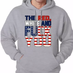 Bewild Red, White & F*ck You Adult Hoodie Say It Loud