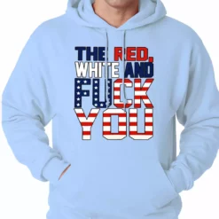 Bewild Red, White & F*ck You Adult Hoodie Say It Loud